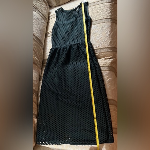 H&M Contemporary Emerald Green Mesh Dress, Sleeveless, midi, Size 2 Great cond. - Picture 5 of 11